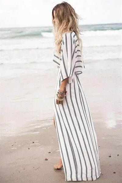 When it comes to outfits to wear at the beach, the best way to go is simple, fresh and quickly dressed and undressed to show your amazing bathing suit or bikini! For more go to snazzylair.com