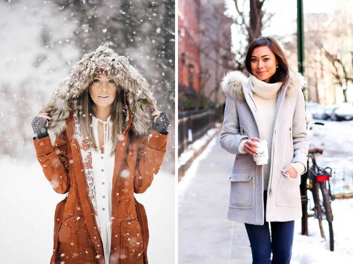 Long Coat with Hood Outfit Ideas for Women