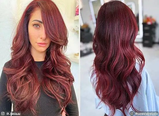 25 Brunette Hair with Red Balayage Gorgeous Style Ideas