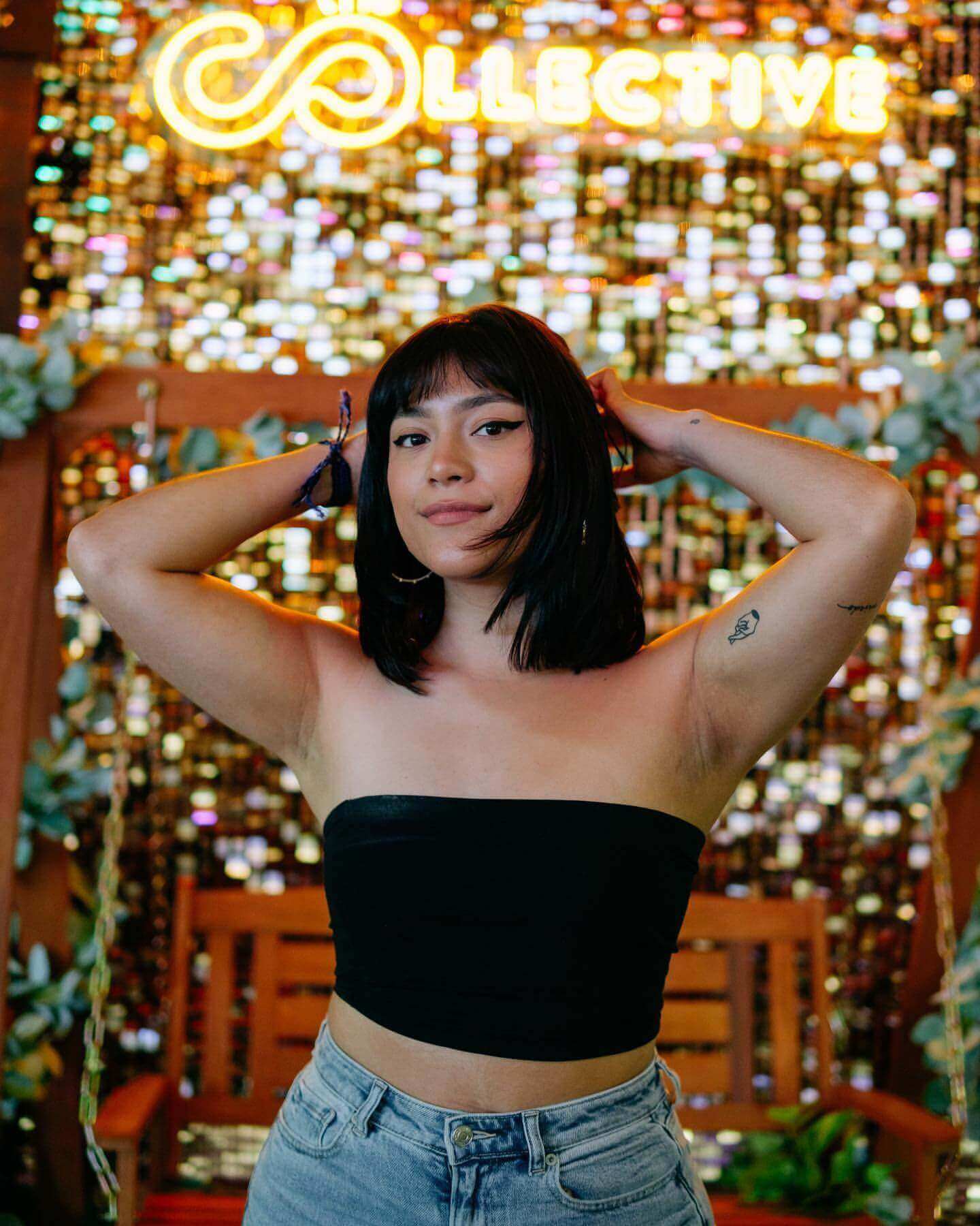 Clean shoulder-length bob with modern curtain bangs