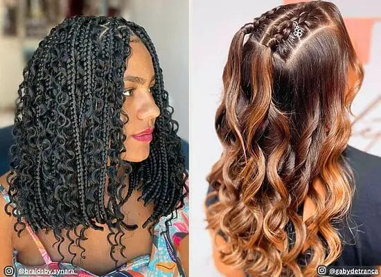 25 Charming Curly Hairstyles with Braids Ideas