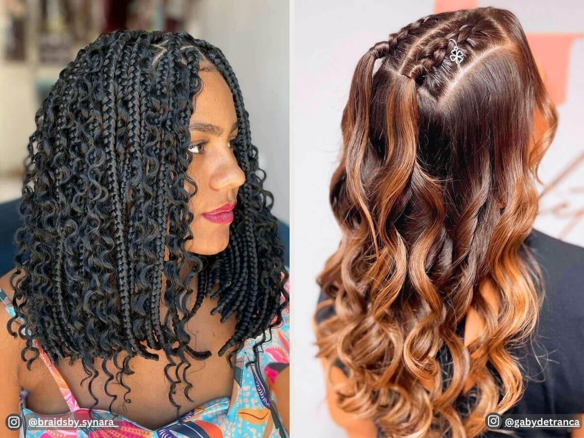 Curly Hairstyles with Braids