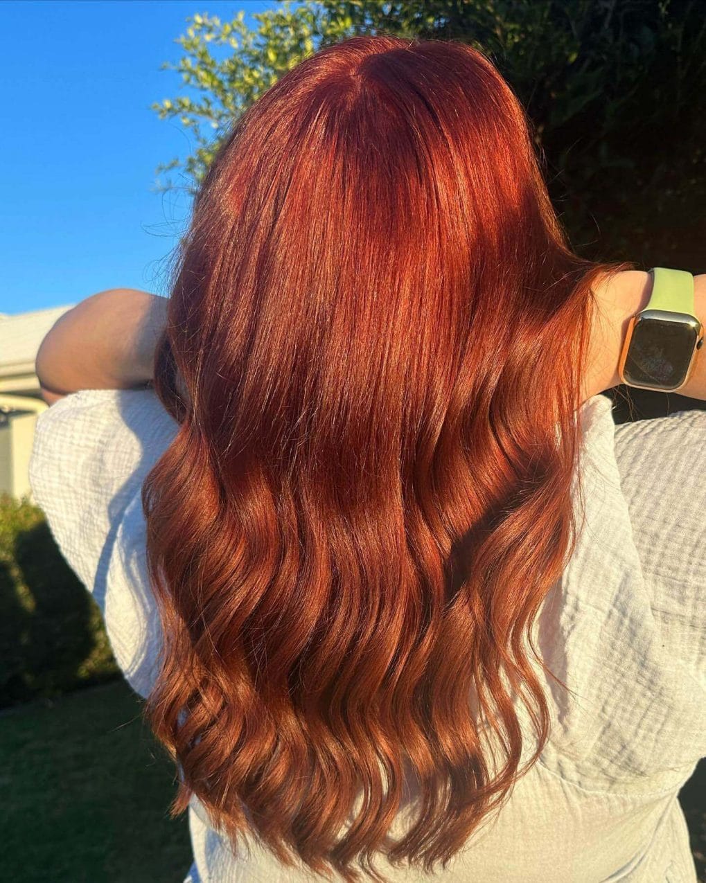 Fiery copper waves with lots of volume