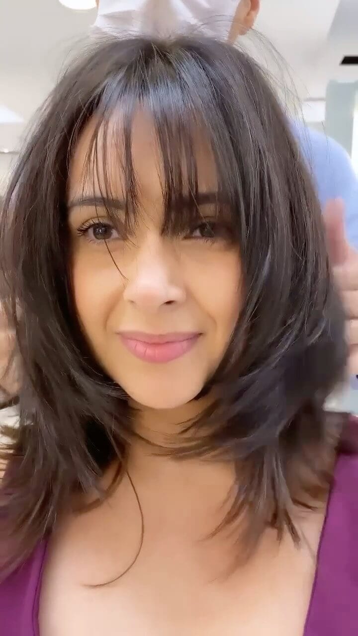 Espresso hair with see-through bangs