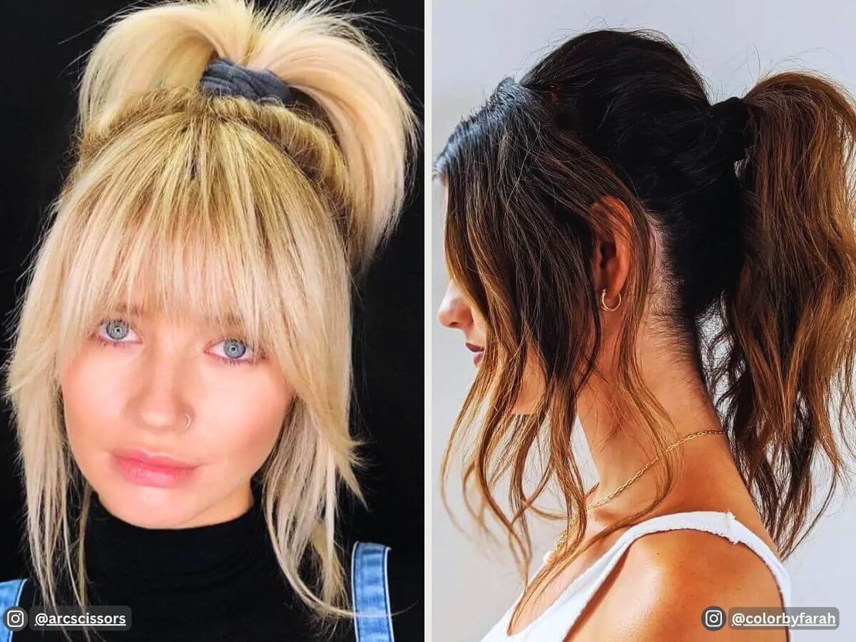 Elegant Ponytail with Bangs