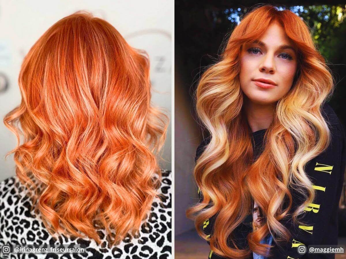 Red Balayage for Blonde Hair