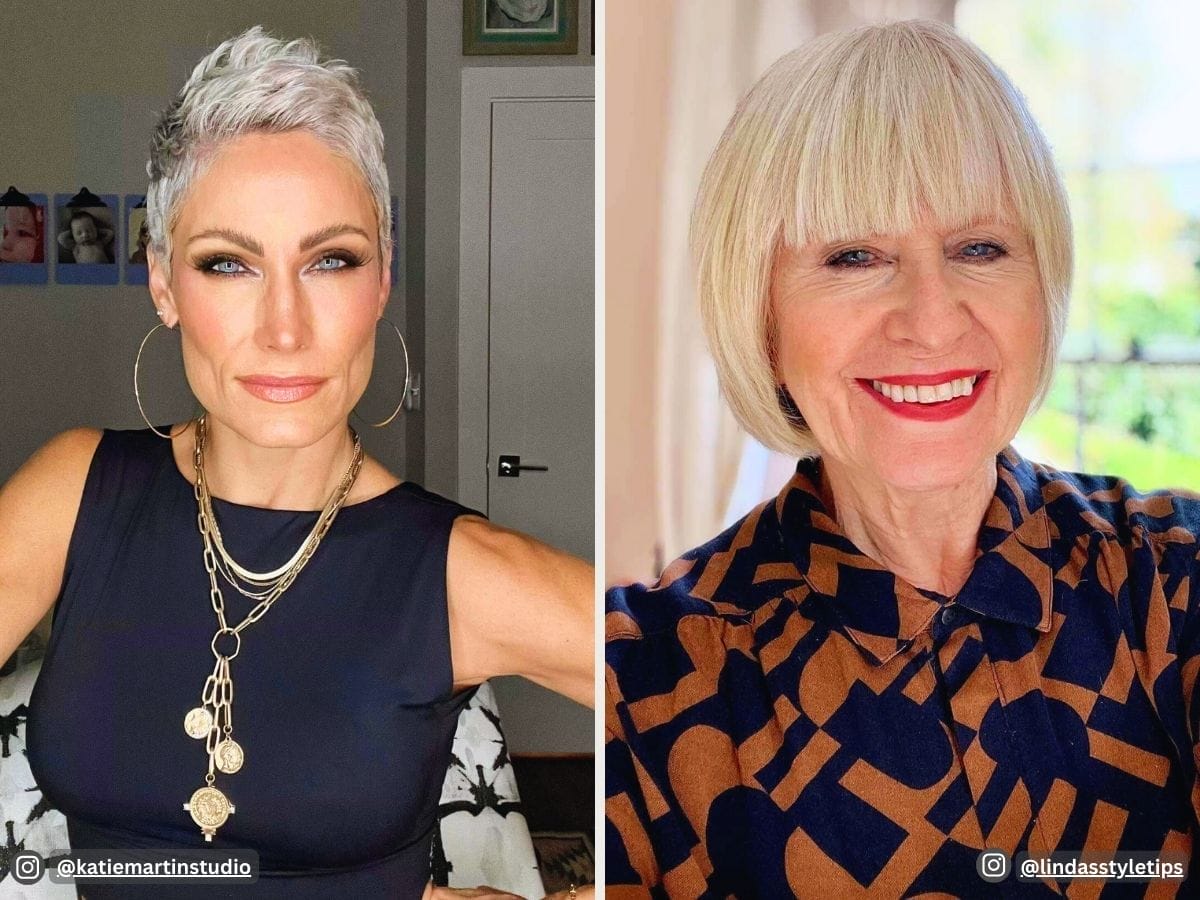Sassy short hairstyles for older women