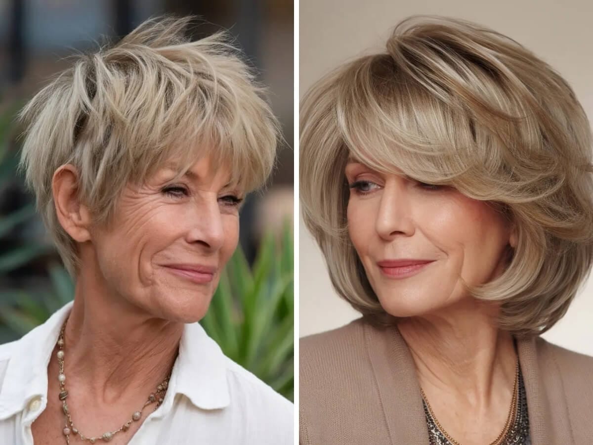 short hair styles for older women